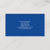 Modern Monogram Blue Trendy Visitekaartje (Achterkant)