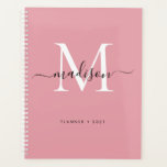 Modern Monogram Blush Dusty Pink Girly Script 2021 Planner<br><div class="desc">Modern Monogram Blush Dusty Pink Girly Elegant Stijlvol Script Naam 2021 Planner</div>