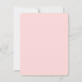 Modern Monogram Blush Pink Feminine Design Notitiekaartje (Achterkant)