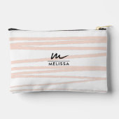 Modern Monogram Blush Pink Lines Abstracte kunst Etui (Achterkant)