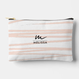 Modern Monogram Blush Pink Lines Abstracte kunst Etui