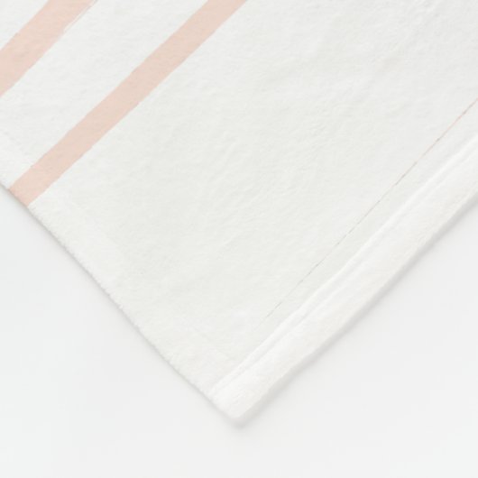 Modern Monogram Blush Pink Lines Abstracte kunst Fleece Deken (Hoek)