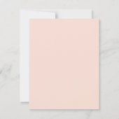 Modern Monogram Blush Pink Lines Abstracte kunst Notitiekaartje (Achterkant)