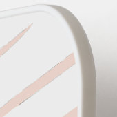 Modern Monogram Blush Pink Lines Abstracte kunst Pickleball Paddle (Links Detail)