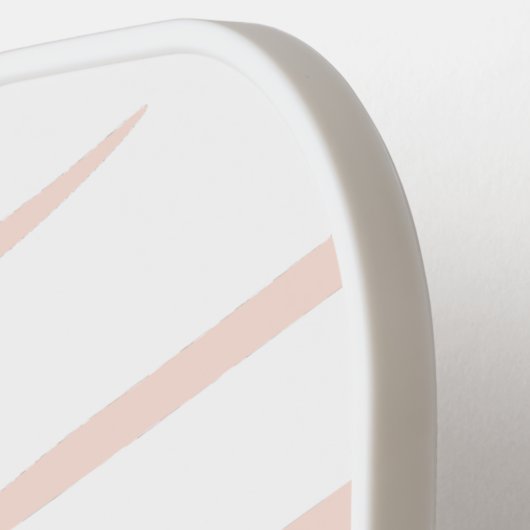 Modern Monogram Blush Pink Lines Abstracte kunst Pickleball Paddle (Links Detail)