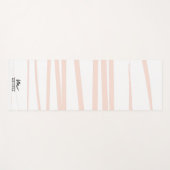 Modern Monogram Blush Pink Lines Abstracte kunst Yogamat (Voorkant (horizontaal))