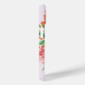 Modern Monogram Blush Roze Bloemen Boeket Case-Mate iPhone Case (Achterkant / Rechts)