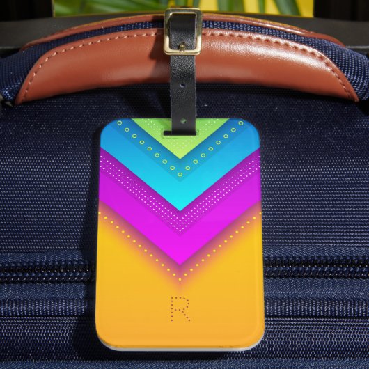 Modern Monogram Boho Geometric Chic Bagagelabel (Voorkant Insitu 2)