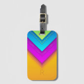 Modern Monogram Boho Geometric Chic Bagagelabel (Voorkant (verticaal))