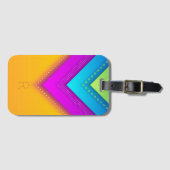 Modern Monogram Boho Geometric Chic Bagagelabel (Voorkant (horizontaal))