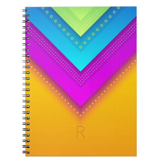 Modern Monogram Boho Geometric Chic Notitieboek (Voorkant)