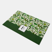 Modern Monogram Botanisch Blad Patroon Deurmat (Schuin)