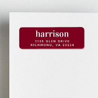 Modern Monogram Bourgogne Rood Retouradres