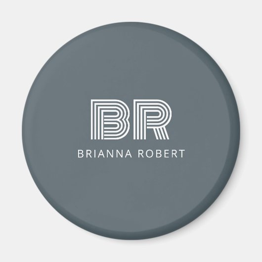 Modern Monogram Branding Logo Stijlvolle Trendy Na Magneet (Voorkant)