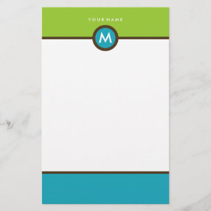 Modern Monogram briefpapier - zakelijk of persoonl