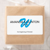 Modern Monogram | Bruids Waterfles Favorieten Etiket (Insitu)