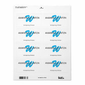 Modern Monogram | Bruids Waterfles Favorieten Etiket (Full Sheet)