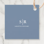 Modern Monogram Bruiloft Dank u Vrijgezellenfeest Bedankjes Labels (Achterkant)