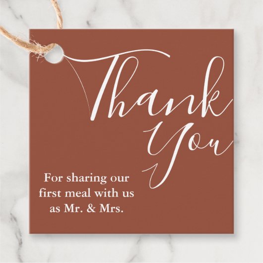 Modern Monogram Bruiloft Dank u Vrijgezellenfeest Bedankjes Labels (Voorkant)