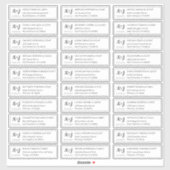 Modern + Monogram Bruiloft Gast Namen Adres Sticker (Vel)