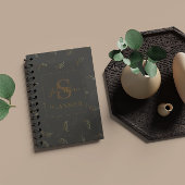 Modern Monogram Business Black - Gold Planner