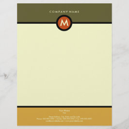 Modern Monogram Business Letterhead Briefhoofd