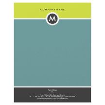 Modern Monogram Business Letterhead