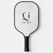 Modern Monogram | Checkerboard Pattern Design Pickleball Paddle (Voorkant)