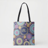 Modern Monogram Chic Kleurrijke Custom Tote Bag (Voorkant)