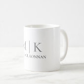 Modern Monogram Chic Koffiemok (Voorkant rechts)