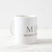 Modern Monogram Chic Koffiemok (Voorkant links)