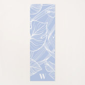 Modern Monogram Chic Tropical Periwinkle Yogamat (Voorkant)