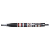 Modern Monogram Chique Gestreept Pen (Achterkant)