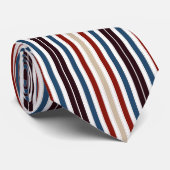 Modern Monogram Chique Gestreept Stropdas (Opgerold)