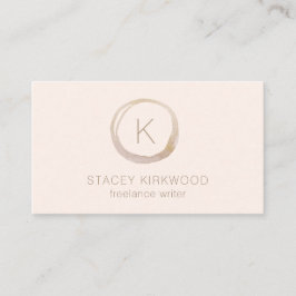 Modern Monogram Circle Logo Elegant Visitekaartje