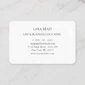 Modern, monogram, cirkel, beige visitekaartje (Achterkant)
