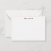 Modern Monogram Classic Black Personal Stationery  Notitiekaartje (Voorkant)