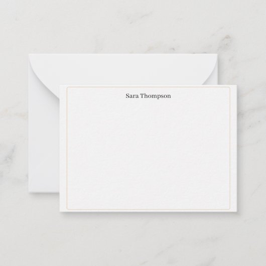 Modern Monogram Classic Black Personal Stationery  Notitiekaartje (Voorkant)