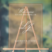 Modern Monogram Classic Terracotta Script Welkom Acryl Bord (Neutraal)