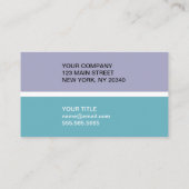 Modern Monogram Colorblock Visitekaartje (Achterkant)