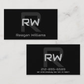 Modern Monogram Contactkaartje (Voorkant / Achterkant)