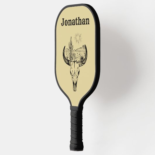 Modern Monogram | Cowboy Koe Skull Desert Pickleball Paddle (Links)