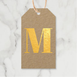 Modern monogram custom initiaal letter elegant cadeaulabels