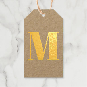 Modern monogram custom initiaal letter elegant cadeaulabels