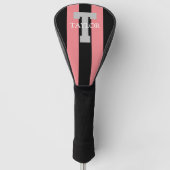 Modern Monogram Custom Pink Golfheadcover (Voorkant)