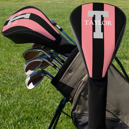 Modern Monogram Custom Pink Golfheadcover