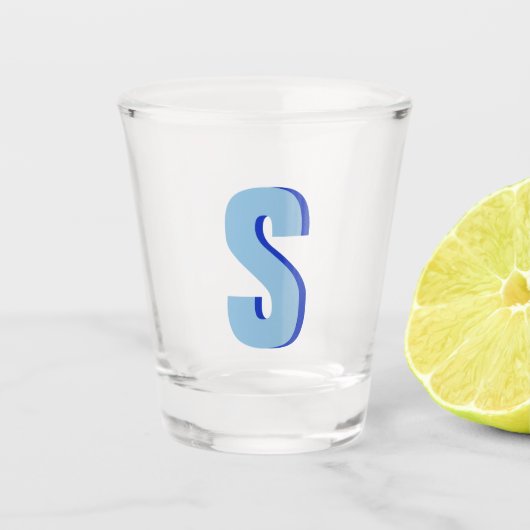 Modern Monogram Custom Shot Glass Gift Glas (Voorkant)