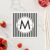 Modern Monogram Custom Striped Servetten (Insitu)
