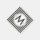 Modern Monogram Custom Striped Servetten (Hoek)