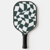 Modern Monogram | Dambord Patroon Design Pickleball Paddle (Achterkant)